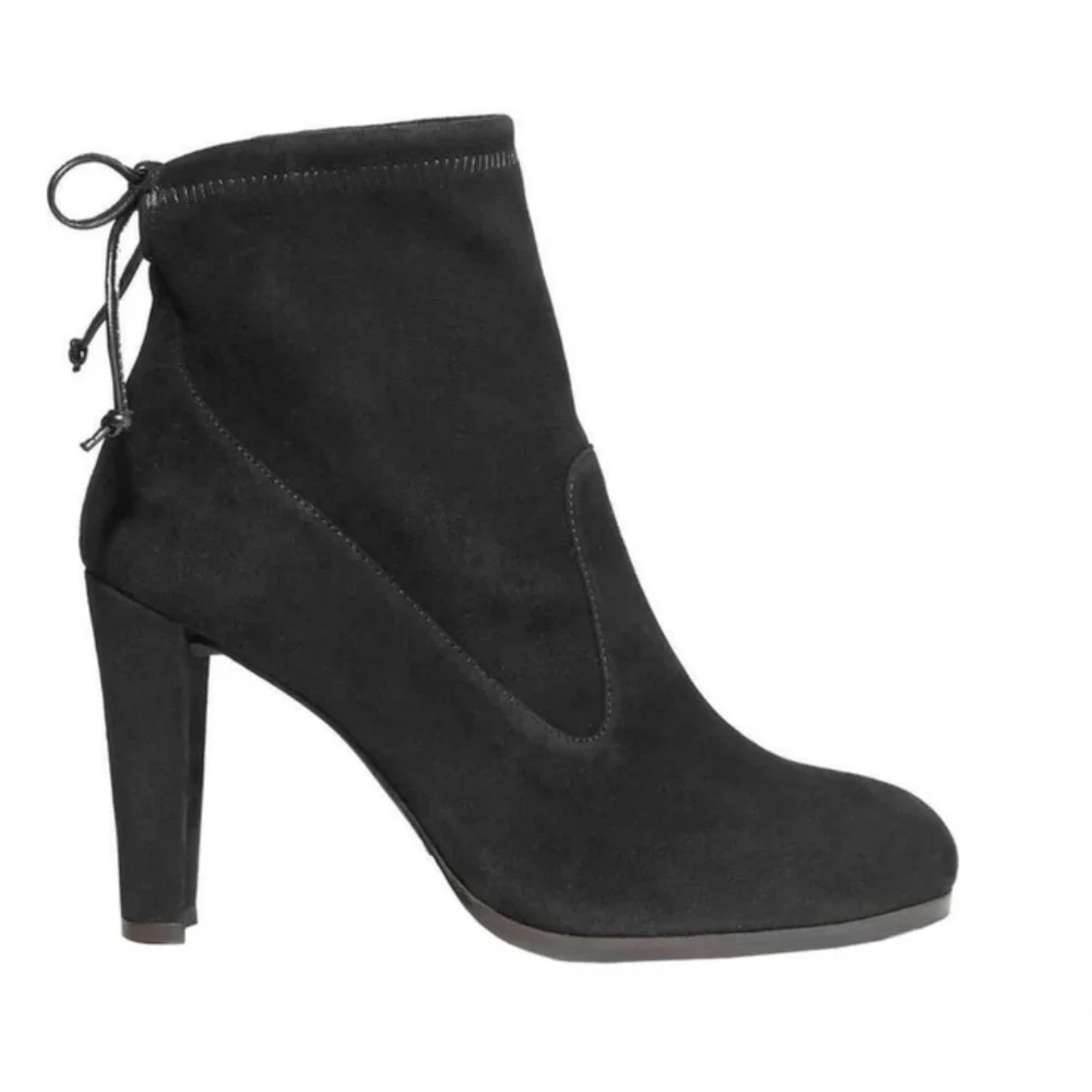 STUART WEITZMAN GLOVE STRETCH SUEDE ANKLE BOOTS Size 11